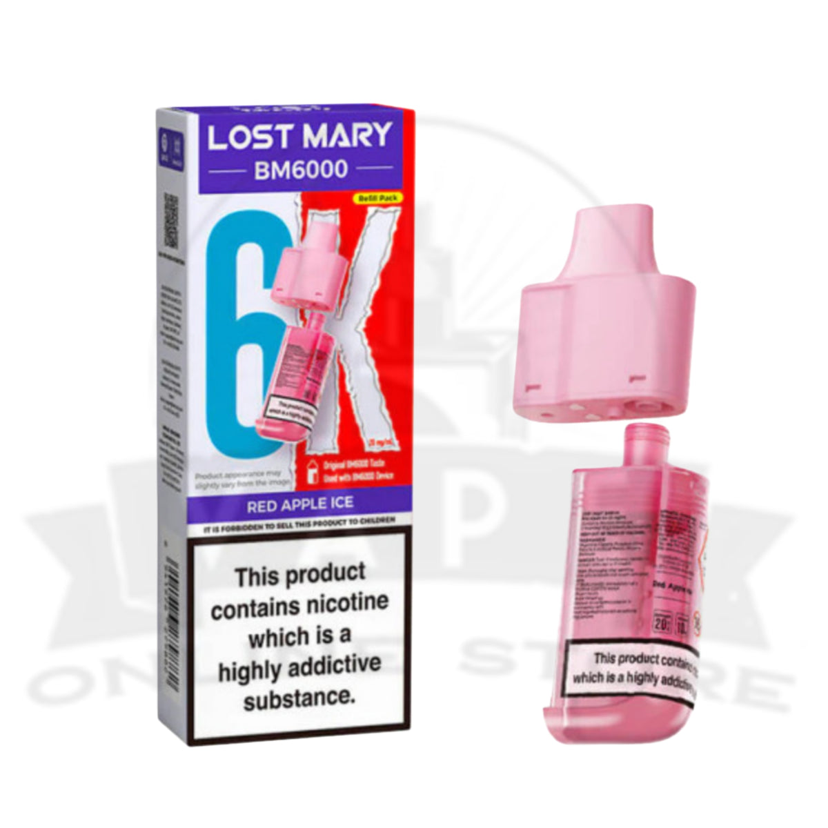 Box Of 5 Reusable Lost Mary BM6000 Prefilled Replacement Pods