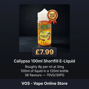 Caliypso 100ml Shortfill E-Liquid