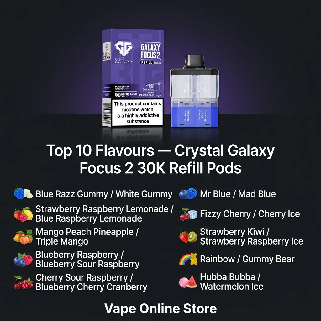 Crystal Galaxy Focus 2 30K Refill Pods | £5.99 Deal