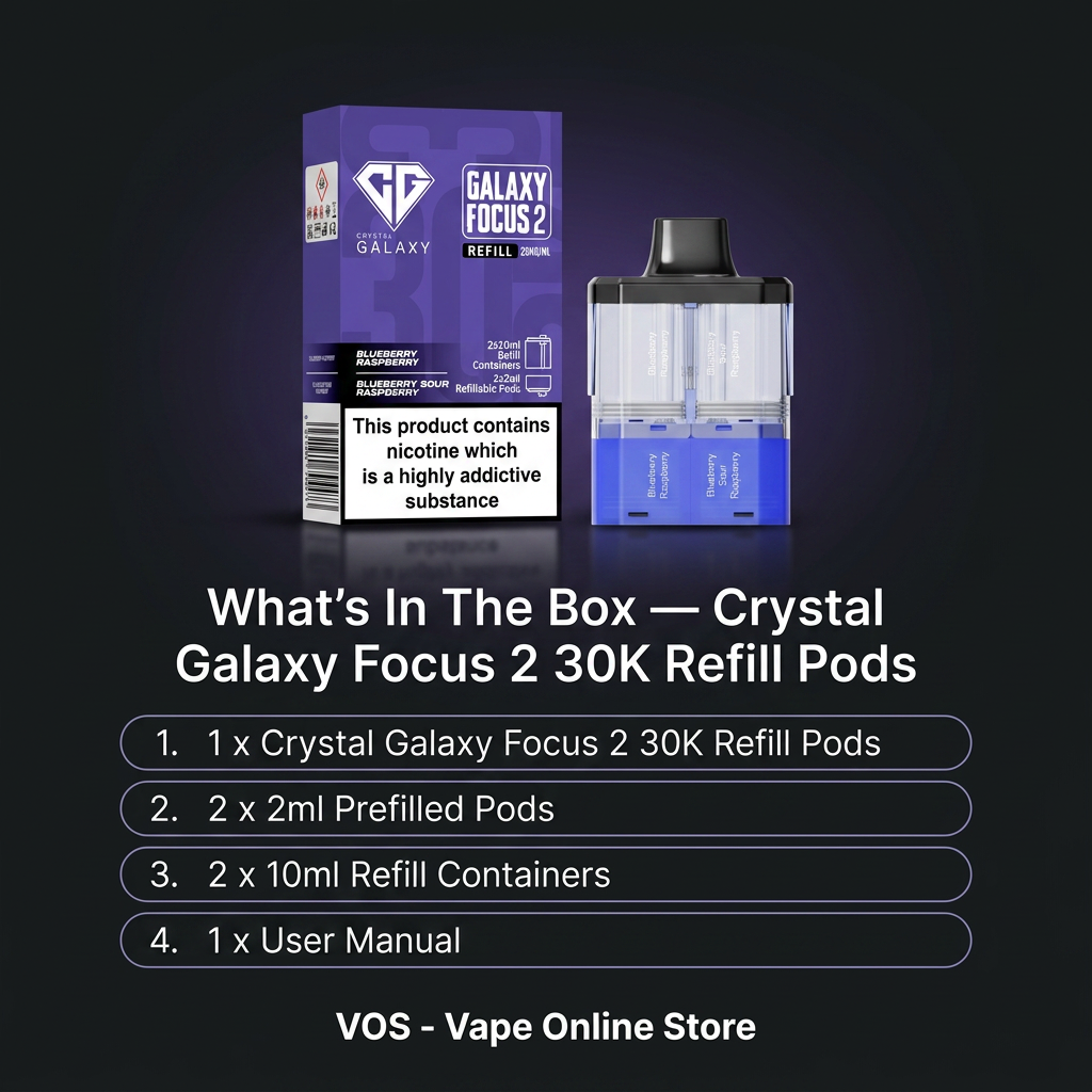Crystal Galaxy Focus 2 30K Refill Pods | £5.99 Deal