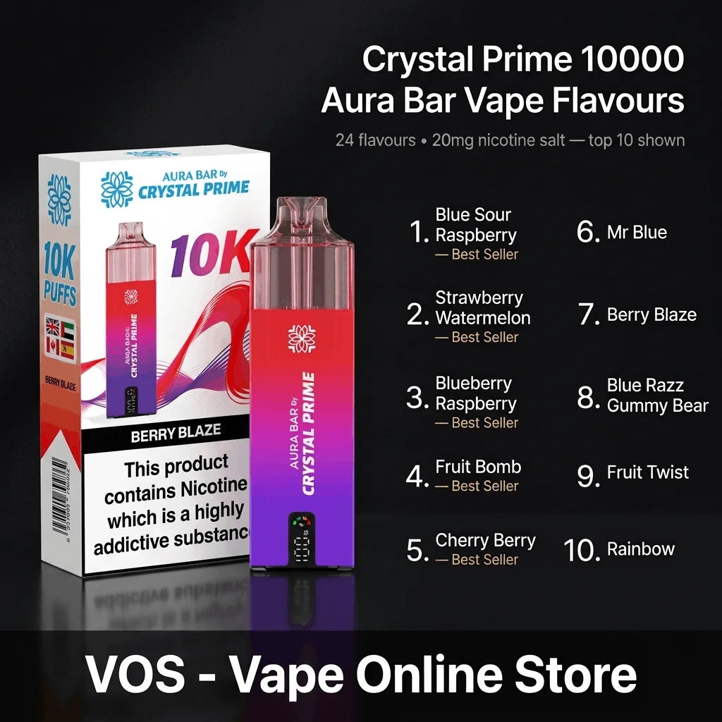 Crystal Prime 10000 Puffs Vape Kit | Aura Bar Vape