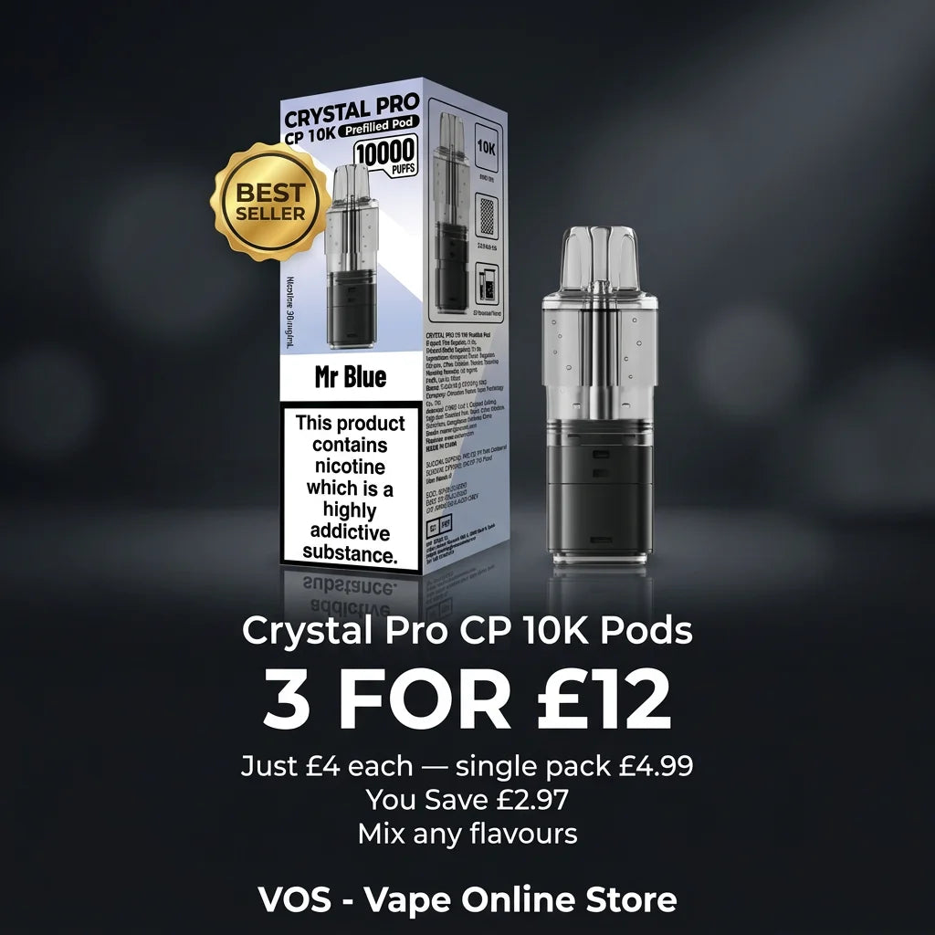 Official Crystal Pro CP 10k Pods | All Flavours In Stock