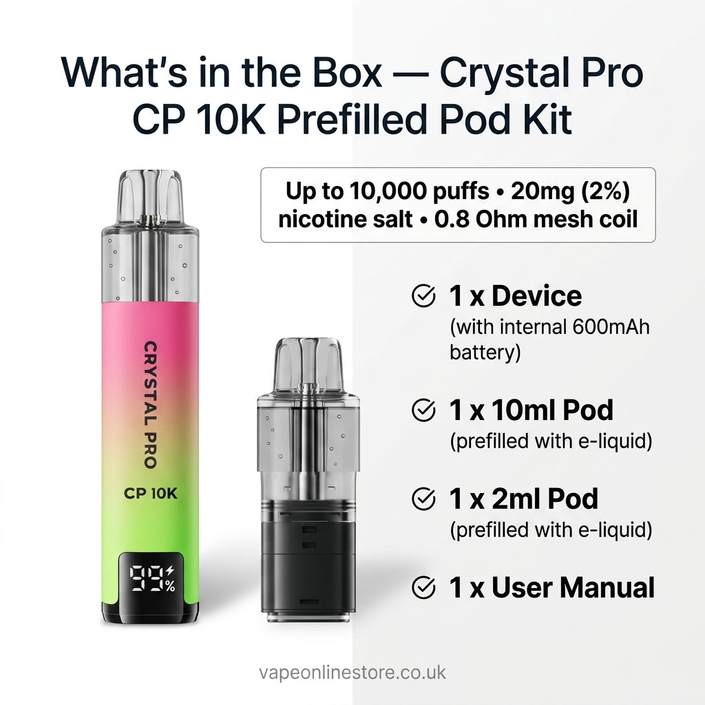 Crystal Pro CP 10K Prefilled Pod kit