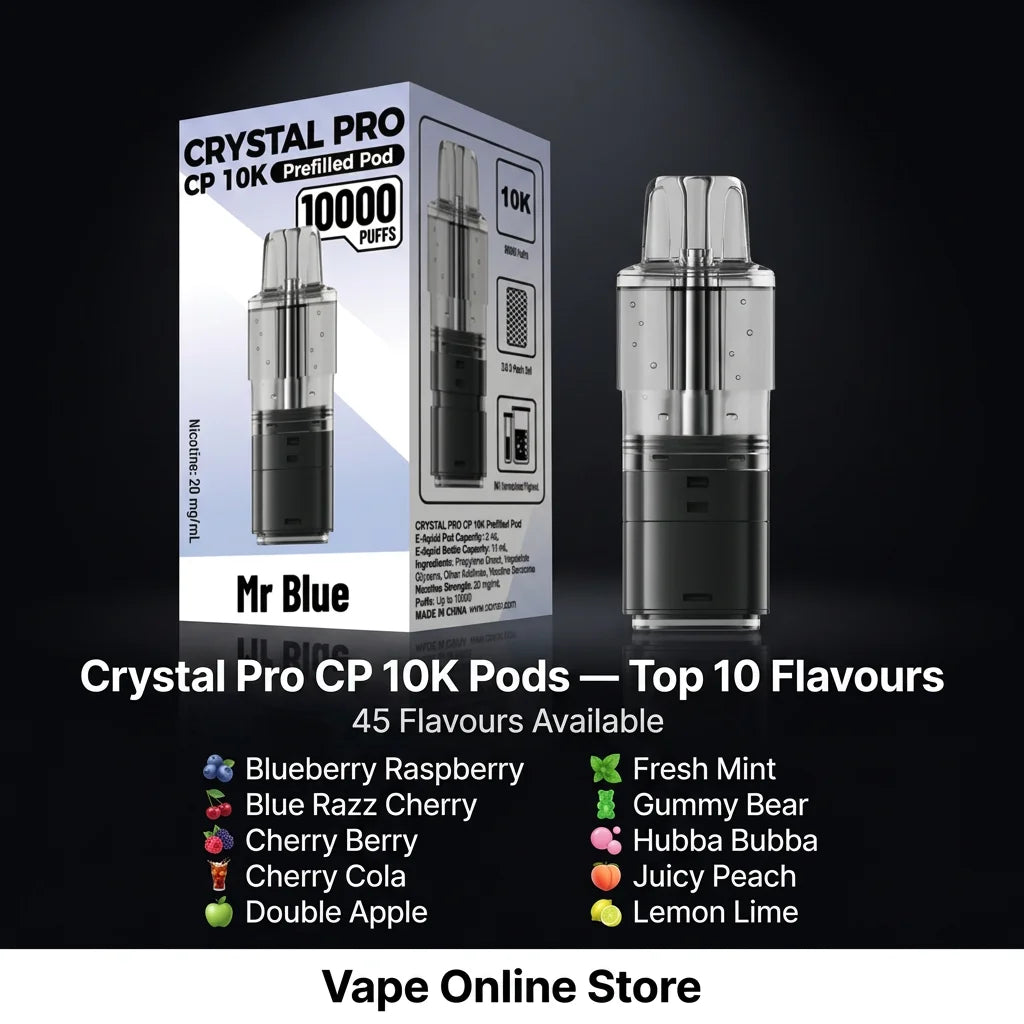 Official Crystal Pro CP 10k Pods | All Flavours In Stock