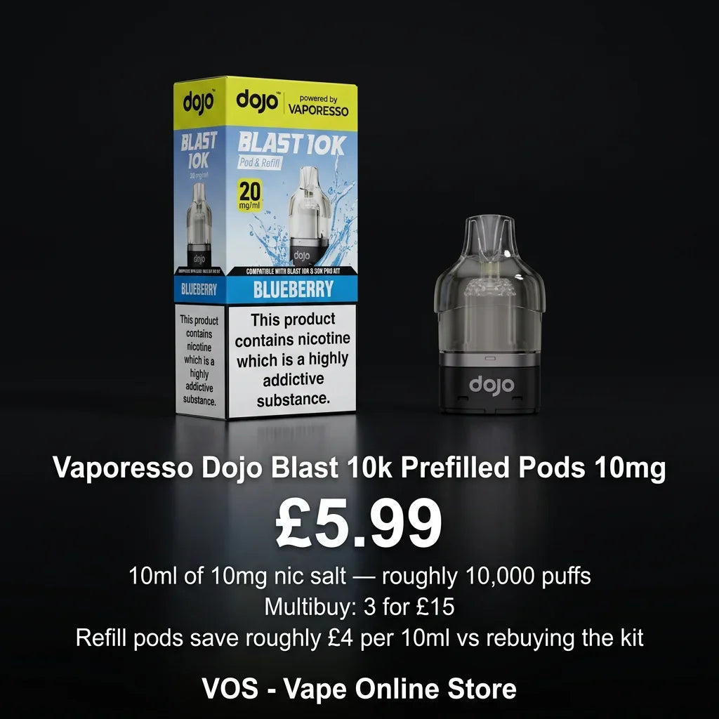 Vaporesso Dojo Blast 10k Prefilled Pods 10mg