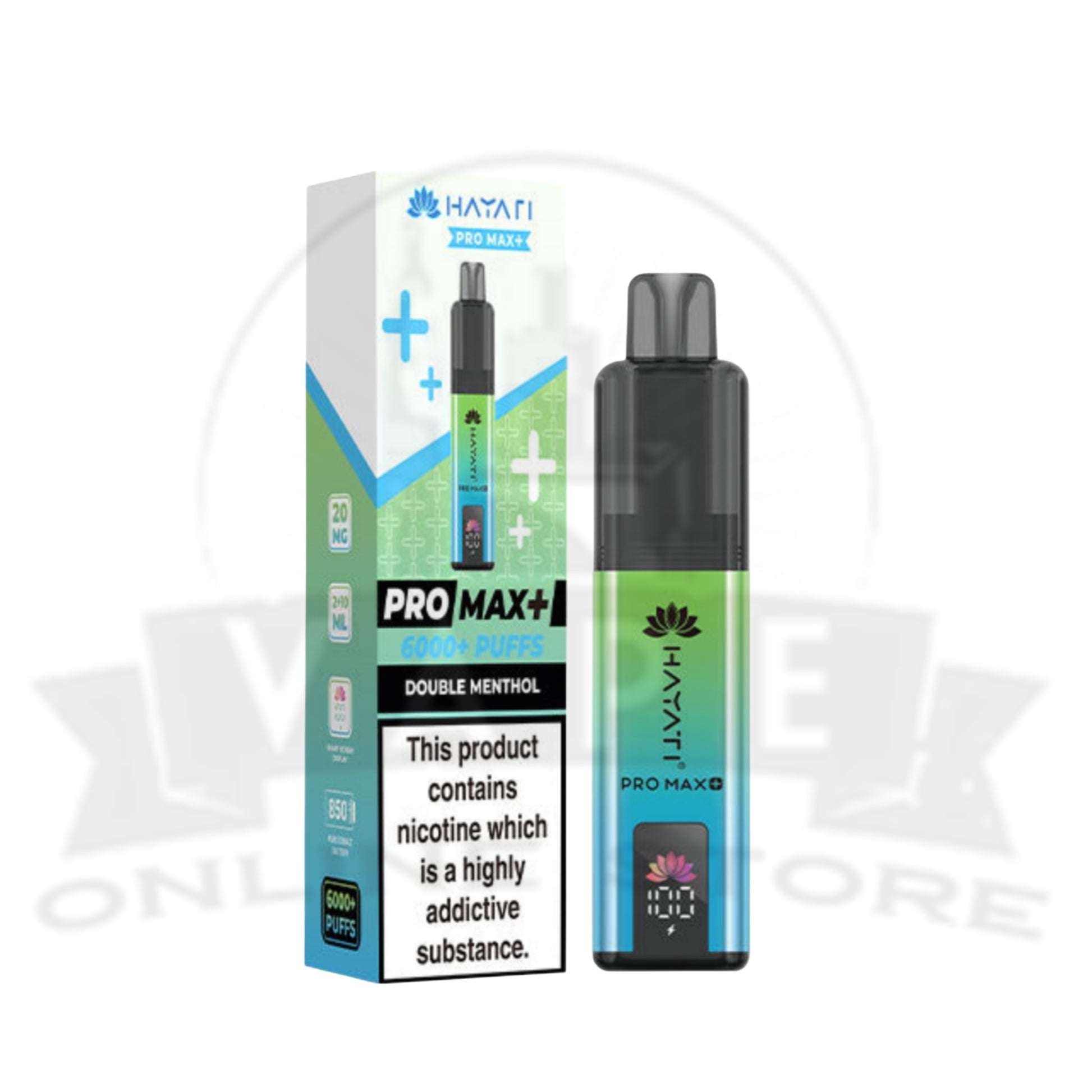 Double Menthol Hayati Pro Max Plus 6000 Puffs Pod Kit