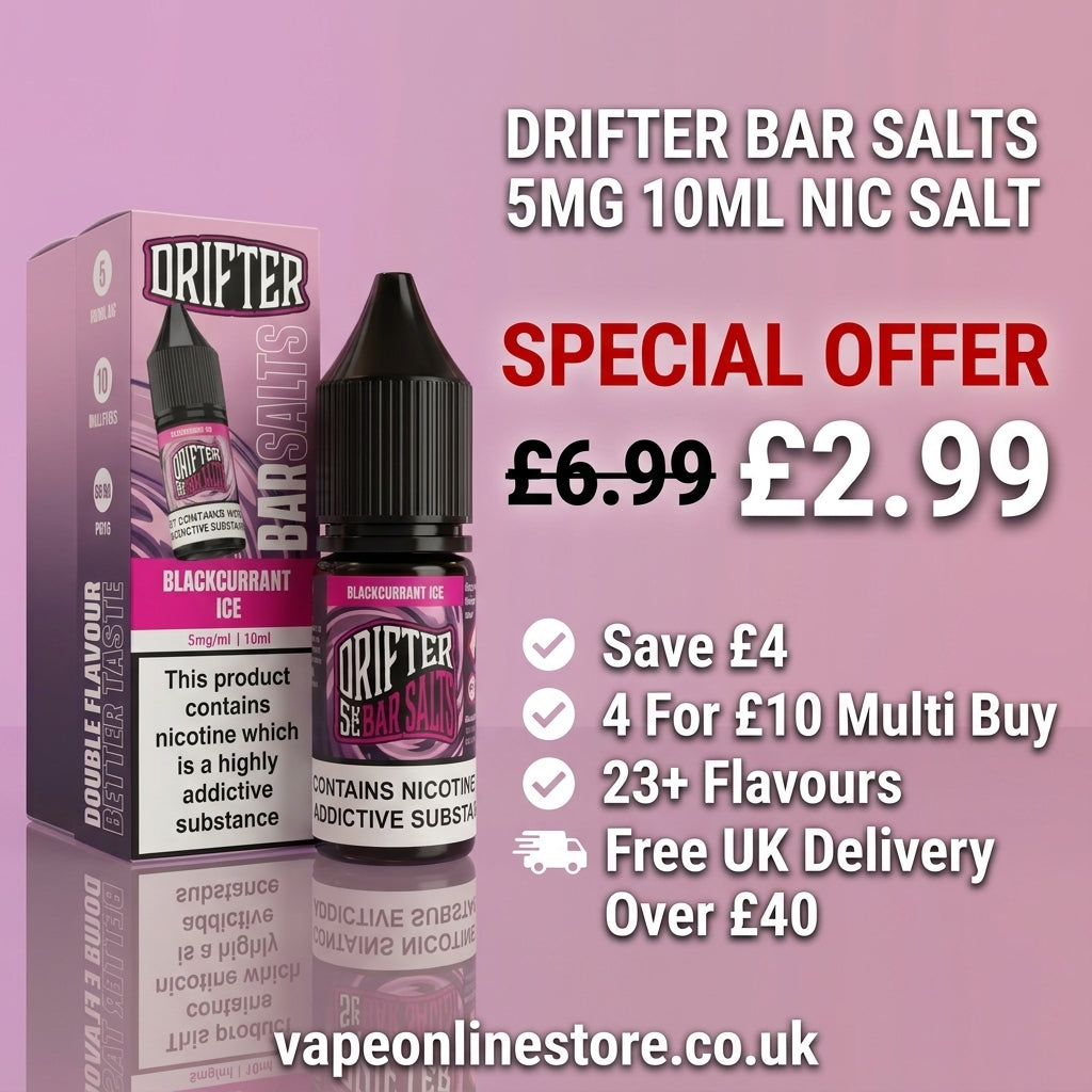 Drifter Bar Salts 5mg 10ml Nic Salt