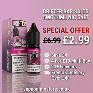 Drifter Bar Salts 5mg 10ml Nic Salt
