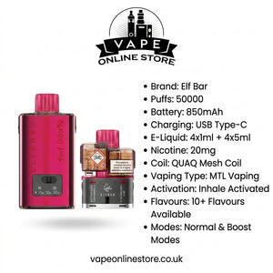 Elf Bar 4-in-1 Ultra 50k Prefilled Pod Kit