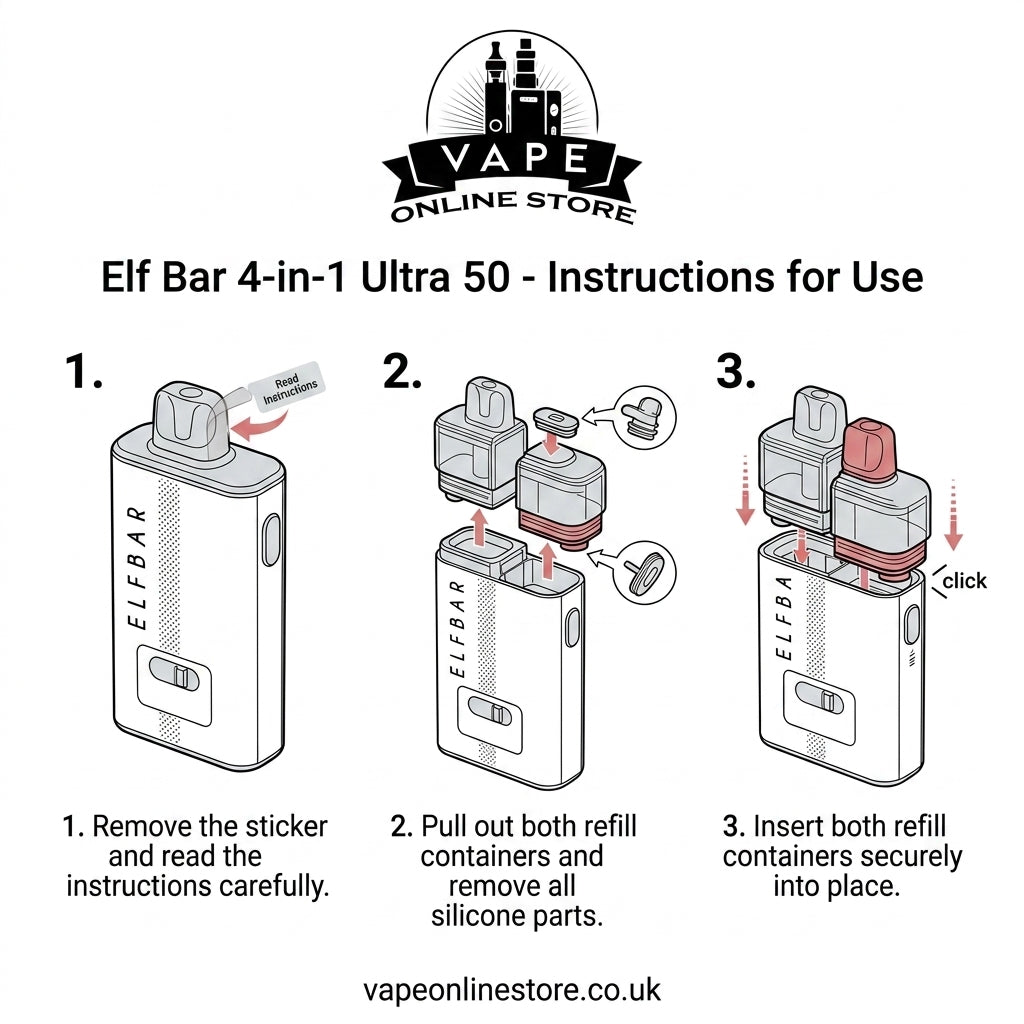 Elf Bar 4-in-1 Ultra 50k Prefilled Pod Kit
