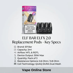 Elf Bar ELFX 2.0 Replacement Pods