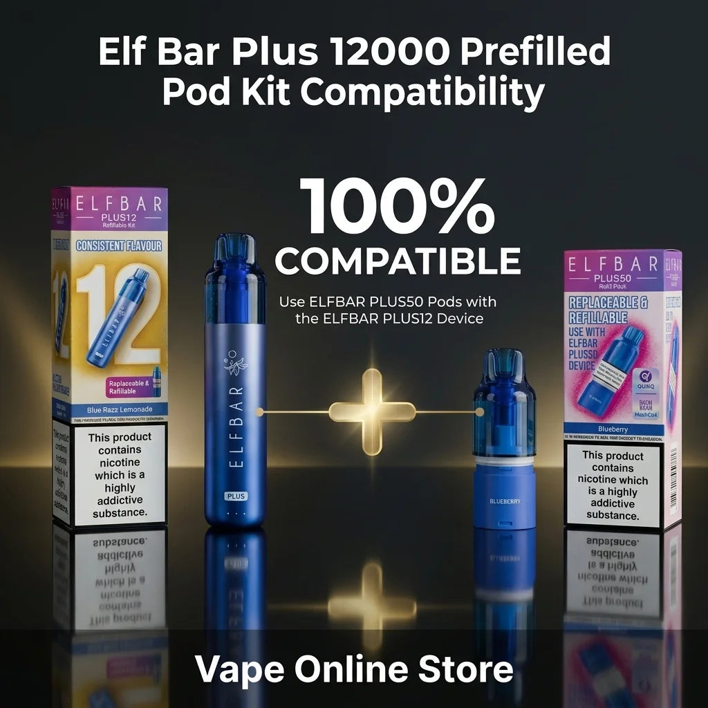 Elf Bar Plus 12K Prefilled Pod Kit Compatibility