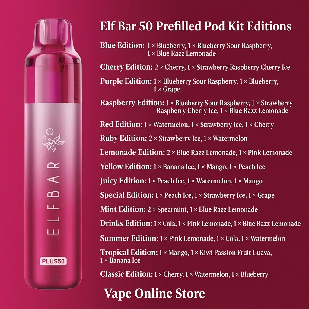 Elf Bar Plus 50 Prefilled Pod Kit | £7.99 Limited Price