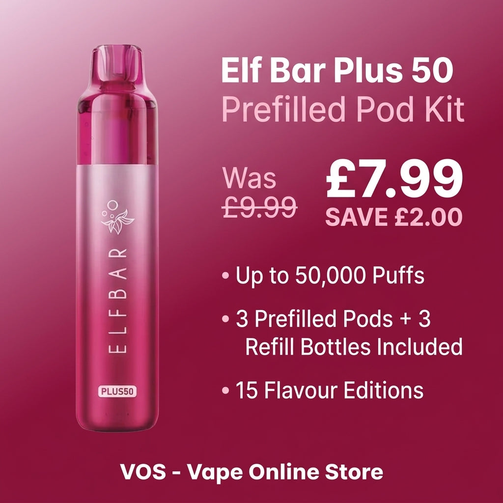 Elf Bar Plus 50 Prefilled Pod Kit | £7.99 Limited Price