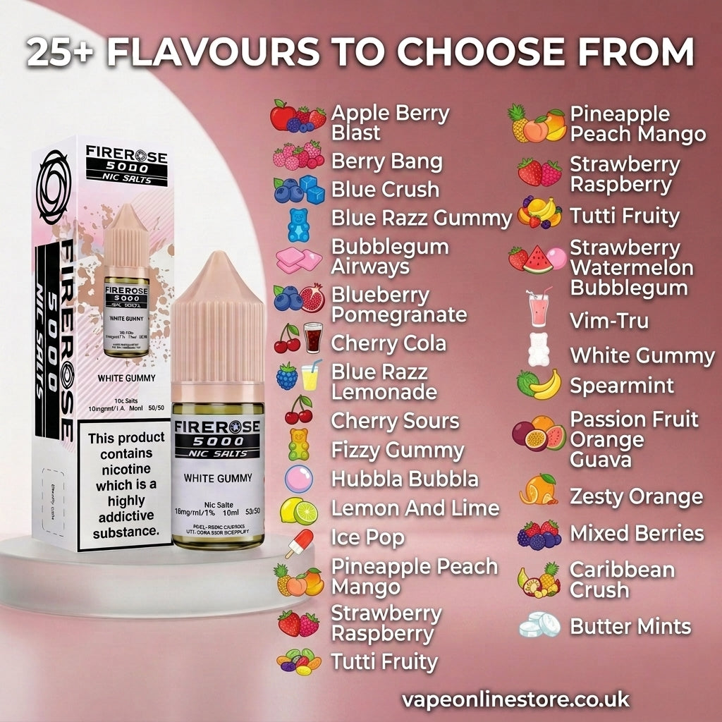Elux Firerose 5000 Nic Salt 10ml E-Liquids | 12+ Flavours
