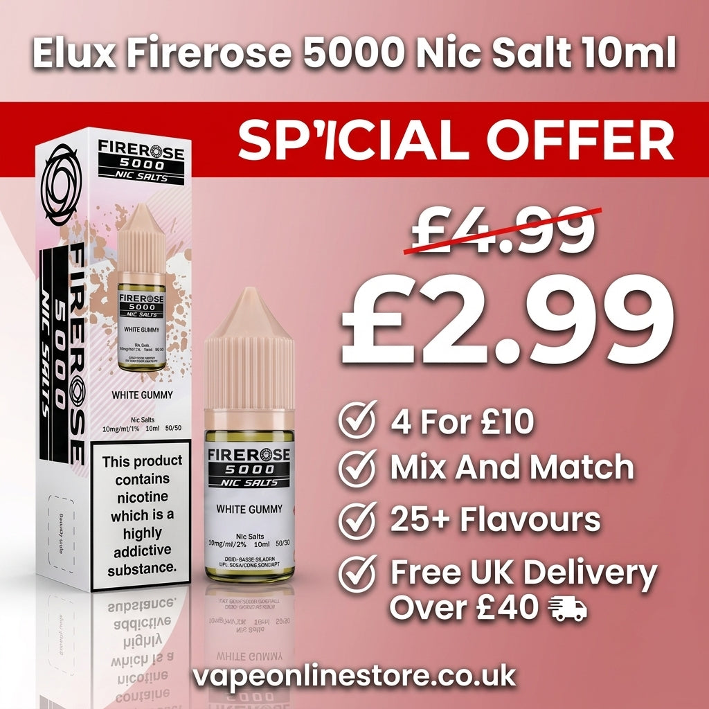 Elux Firerose 5000 Nic Salt 10ml E-Liquids | 12+ Flavours