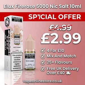 Elux Firerose 5000 Nic Salt 10ml E-Liquids | 12+ Flavours