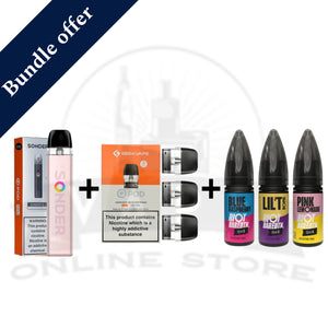 Geekvape Sonder Q2 Kit With Pods + 3 Riot Bar Edition 0mg Nic Salts