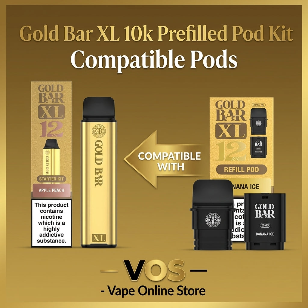 Gold Bar XL 10k Prefilled Pod Kit | Buy 1 Get 1 Free