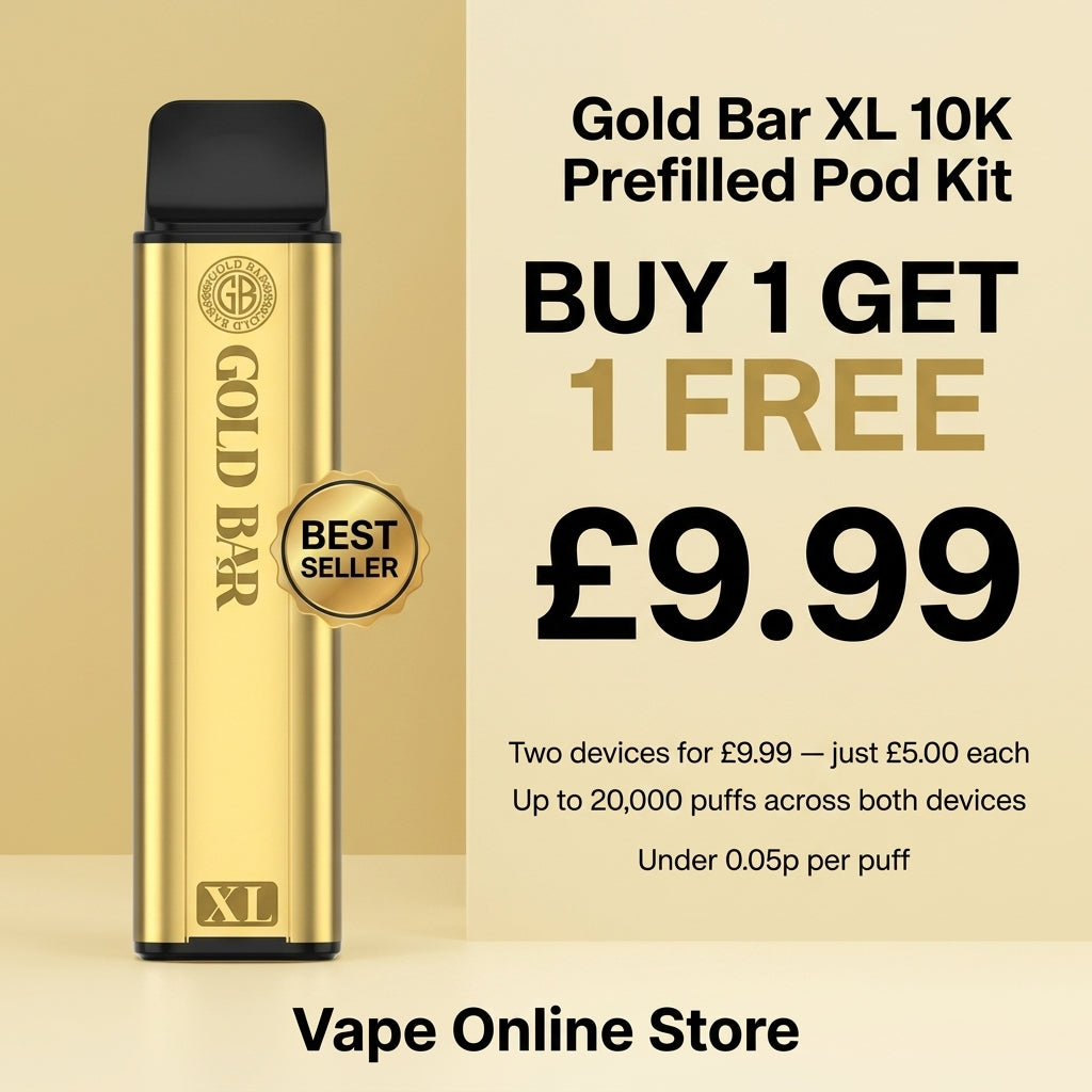 Gold Bar XL 10k Prefilled Pod Kit | Buy 1 Get 1 Free