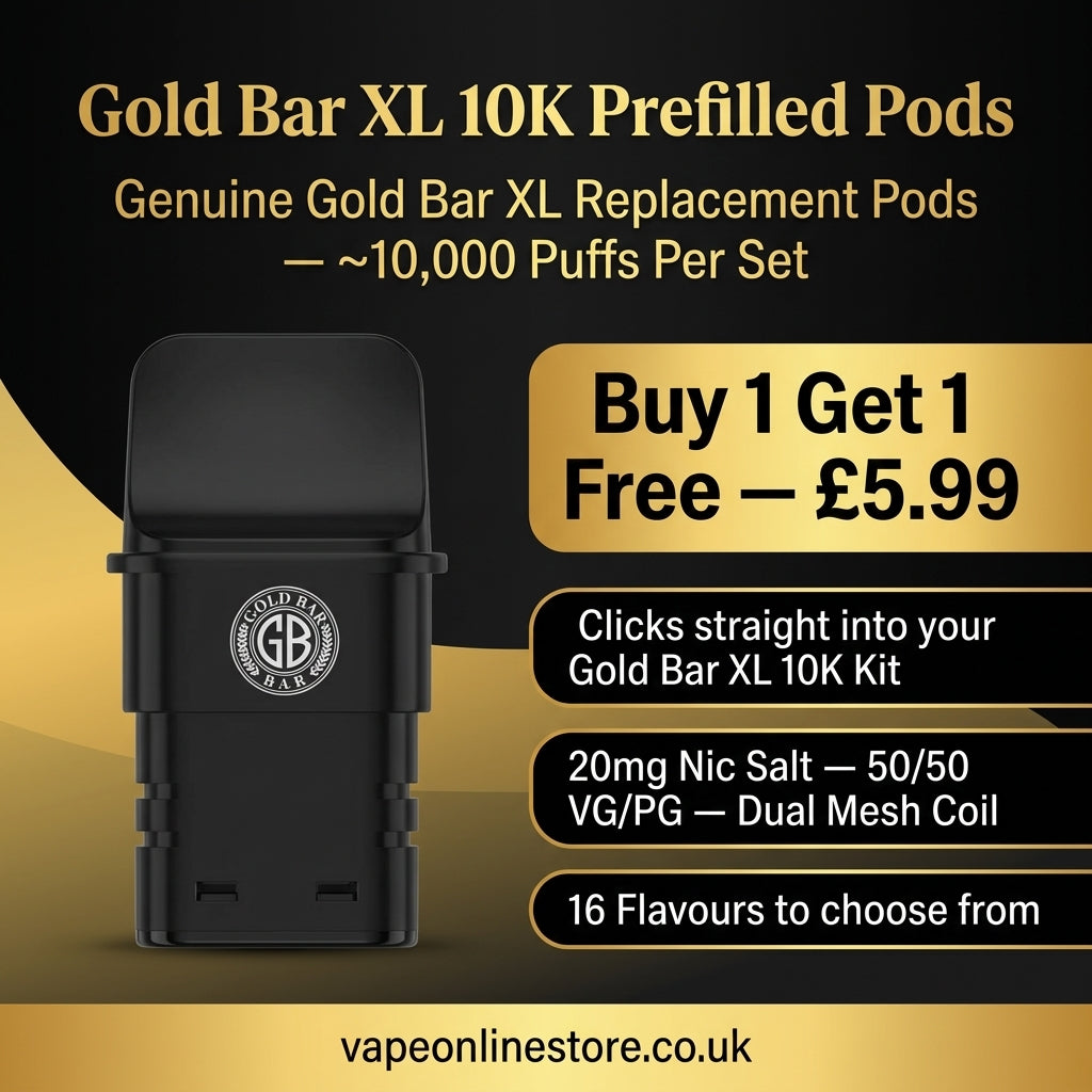Gold Bar XL 10K Puff Refill Pods | Buy 1 Get 1 Free