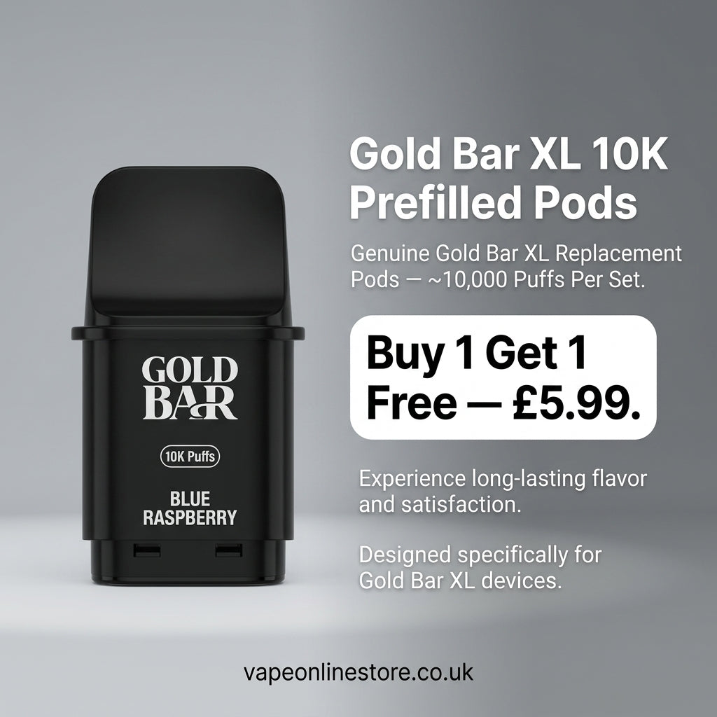 Gold Bar XL 10K Puff Refill Pods | Buy 1 Get 1 Free
