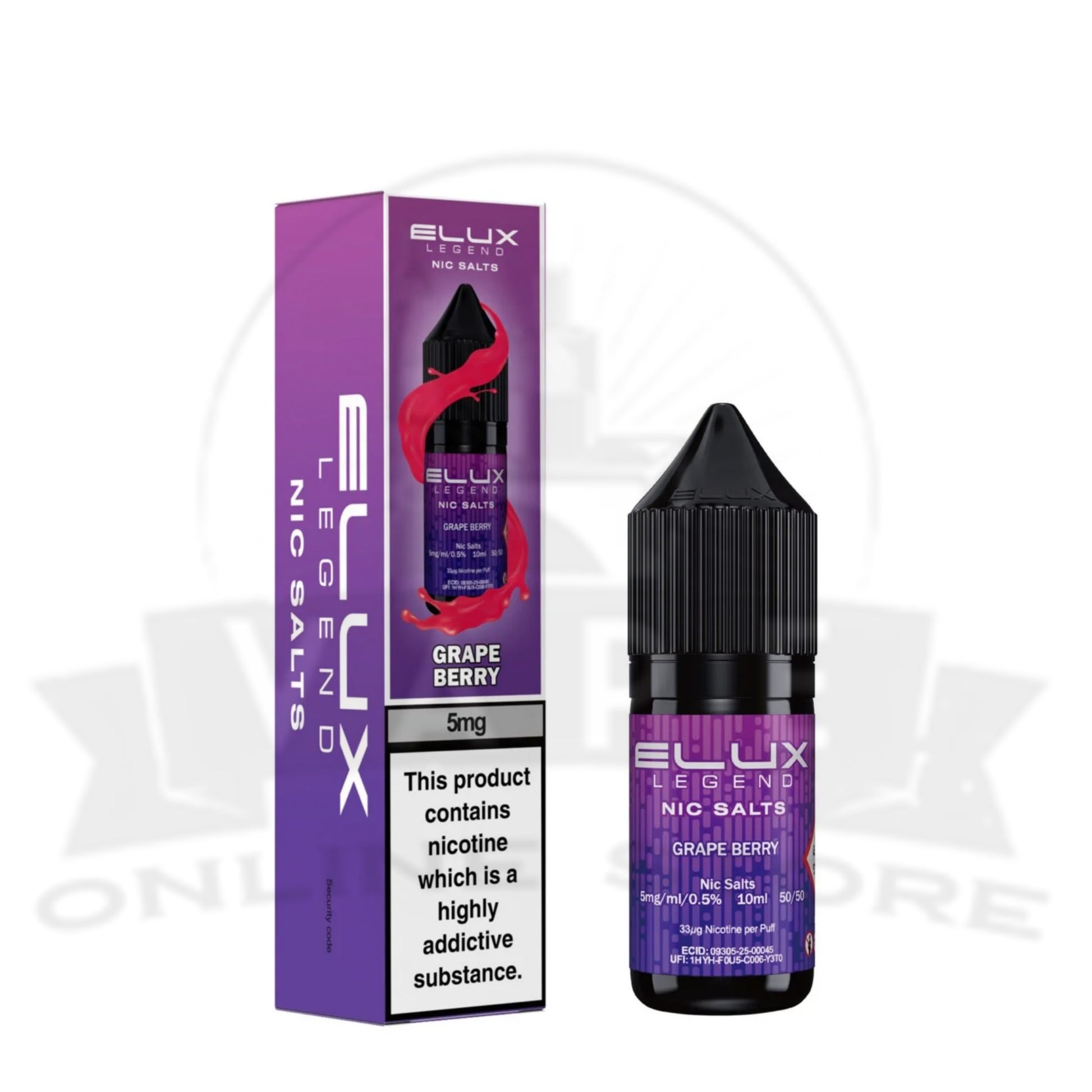 Grape Berry Elux Legend 10ml 5mg Nic Salts