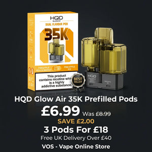 HQD Glow Air 35K Prefilled Pods | Next Day Delivery