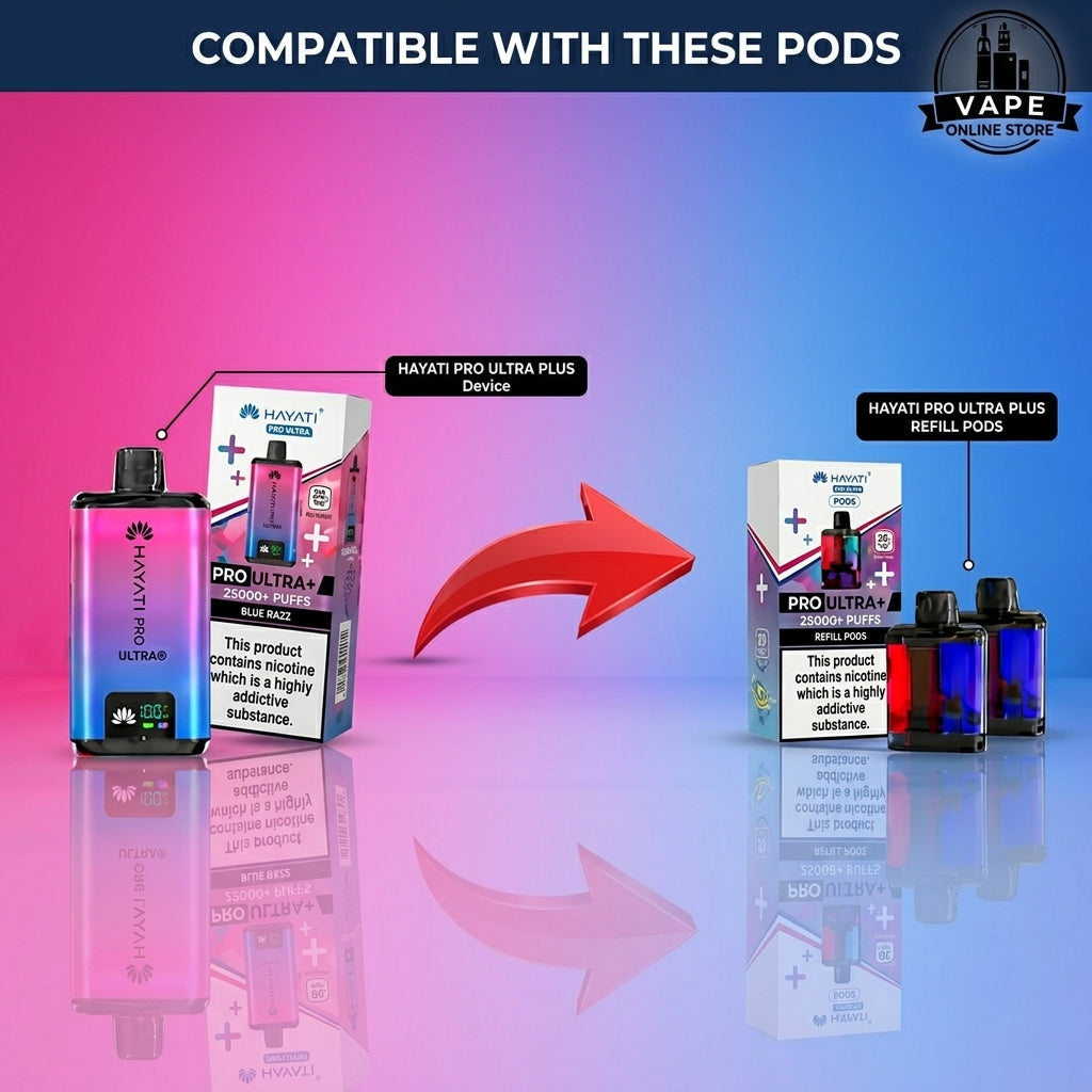 Hayati Pro Ultra Plus 25000 Pod Kit + 2 Refill Pods | Bundle Vape Deal