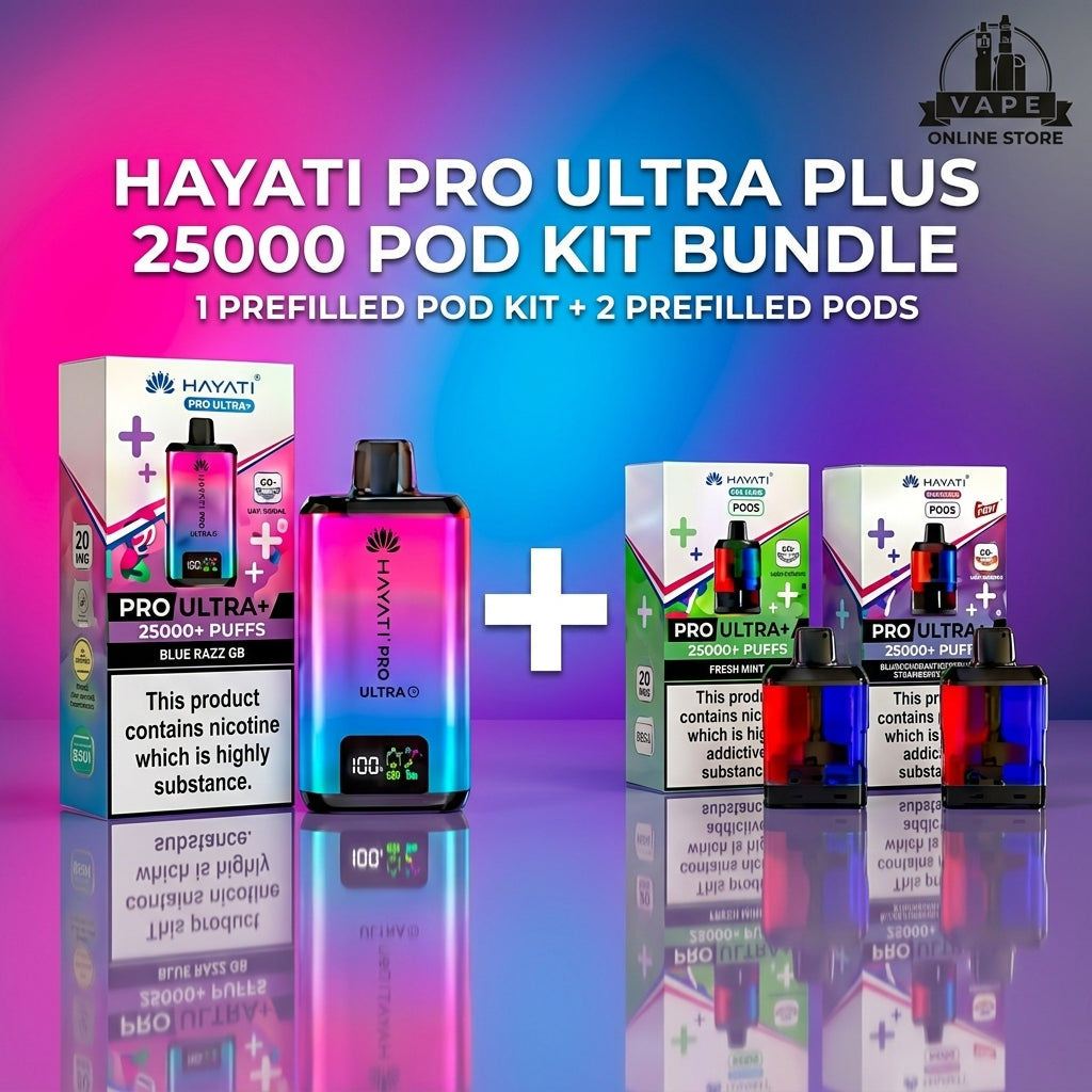 Hayati Pro Ultra Plus 25000 Pod Kit + 2 Refill Pods | Bundle Vape Deal
