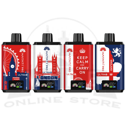 Hayati Pro Ultra Plus 25000 London Souvenir Edition vape - front view