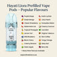 Hayati Liora Prefilled Pods Flavours