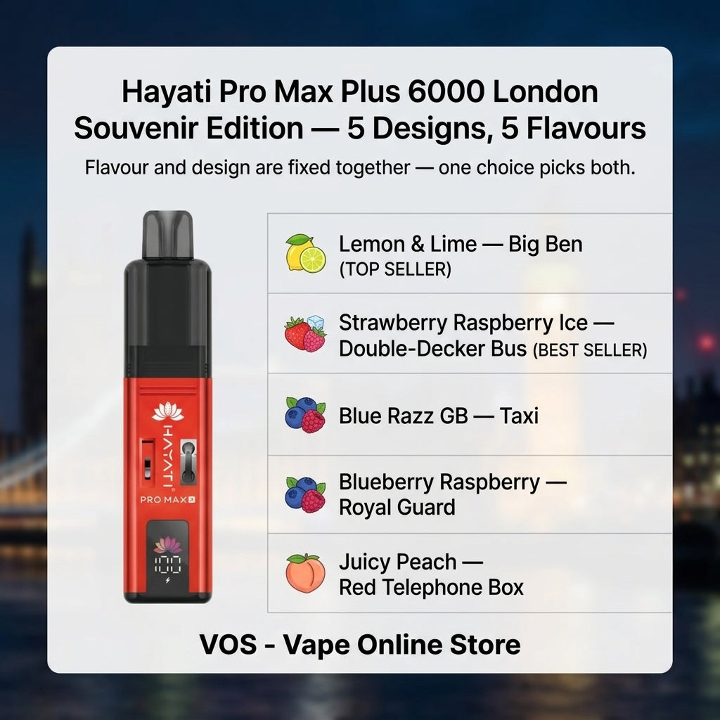 Hayati Pro Max Plus 6000 London Souvenir Edition
