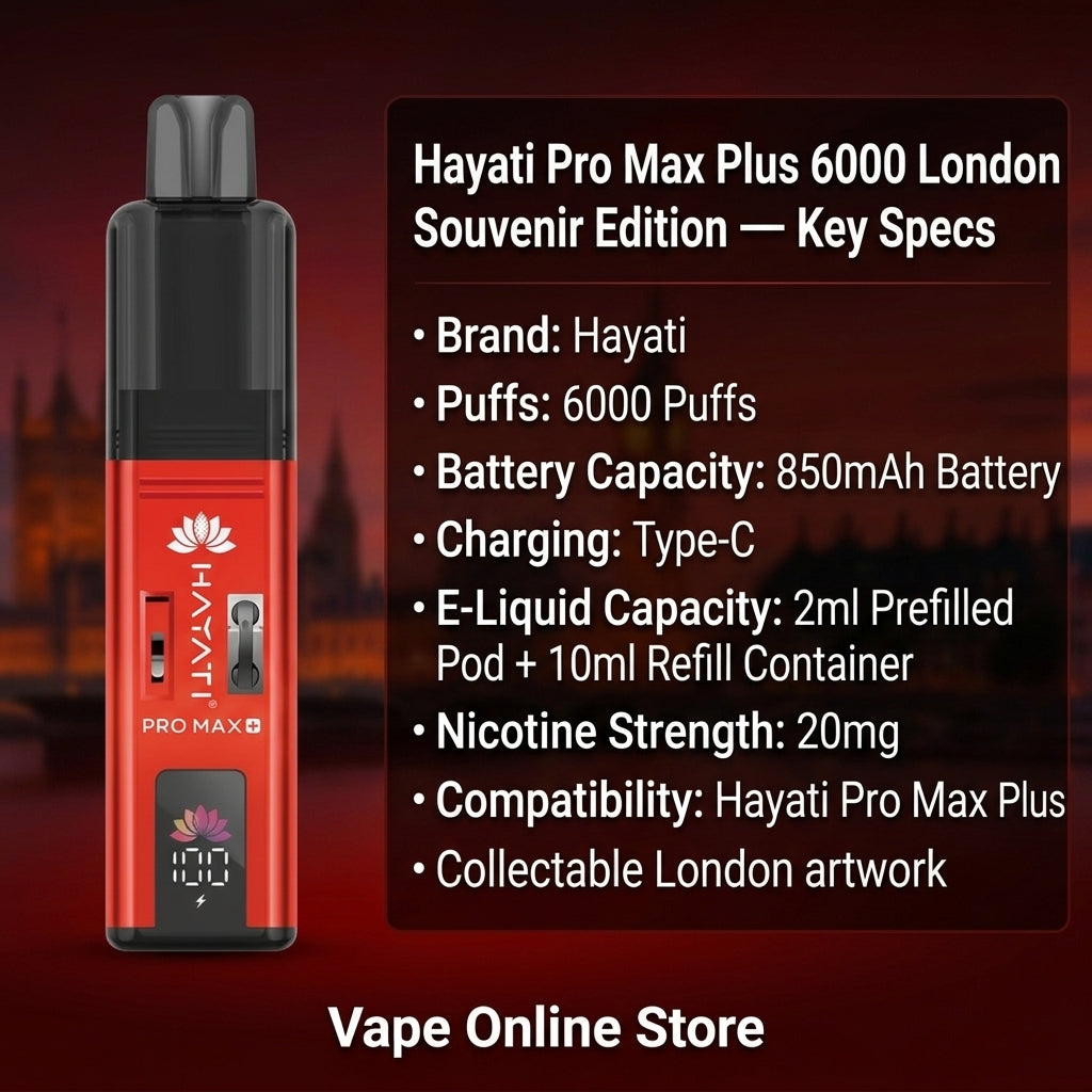 Hayati Pro Max Plus 6000 London Souvenir Edition