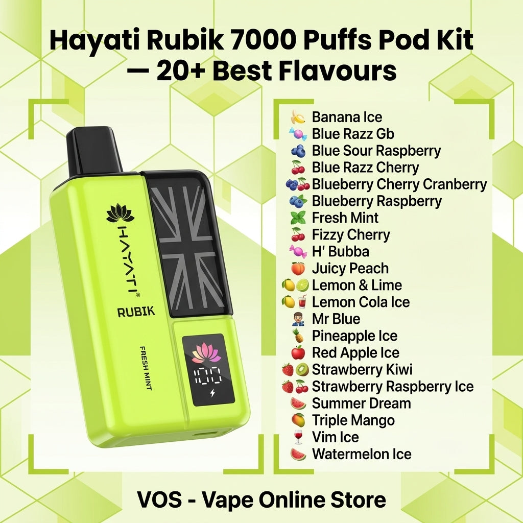 Hayati Rubik 7000 Puffs Pod Kit | Buy 1 Get 1 Free Vape