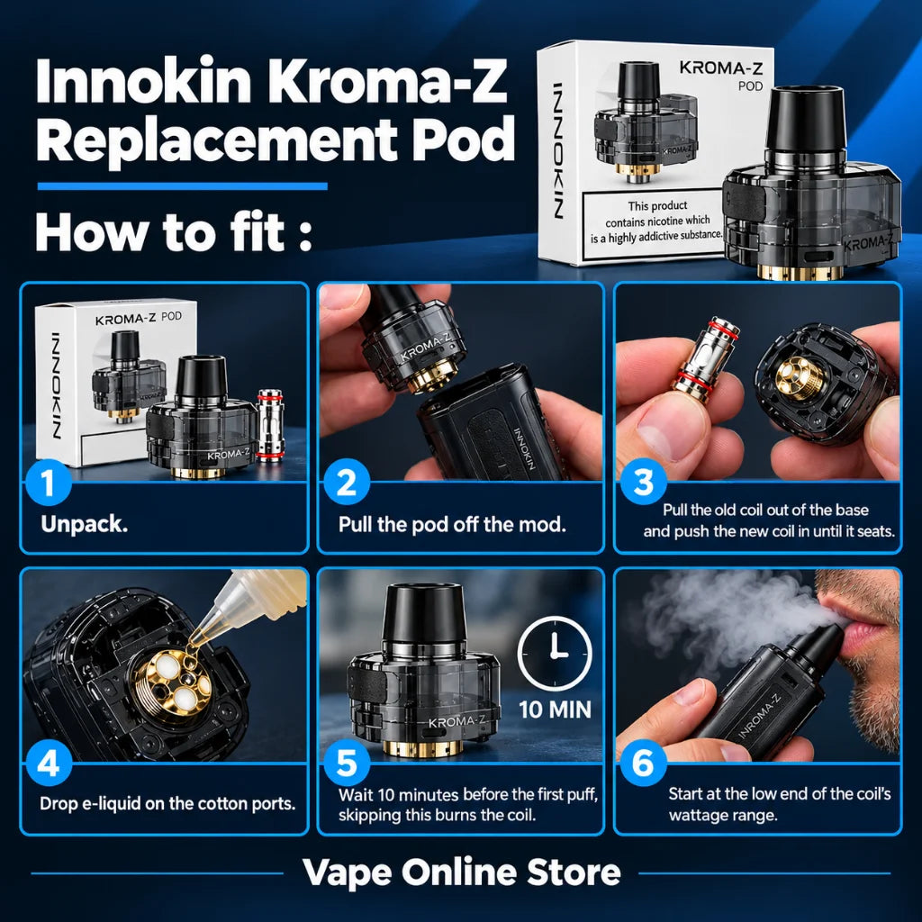 How To Setup Innokin Kroma-Z Replacement Pod
