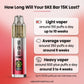 How long the SKE Bar 15K 15000 puff vape lasts — light, average and heavy use estimates in weeks