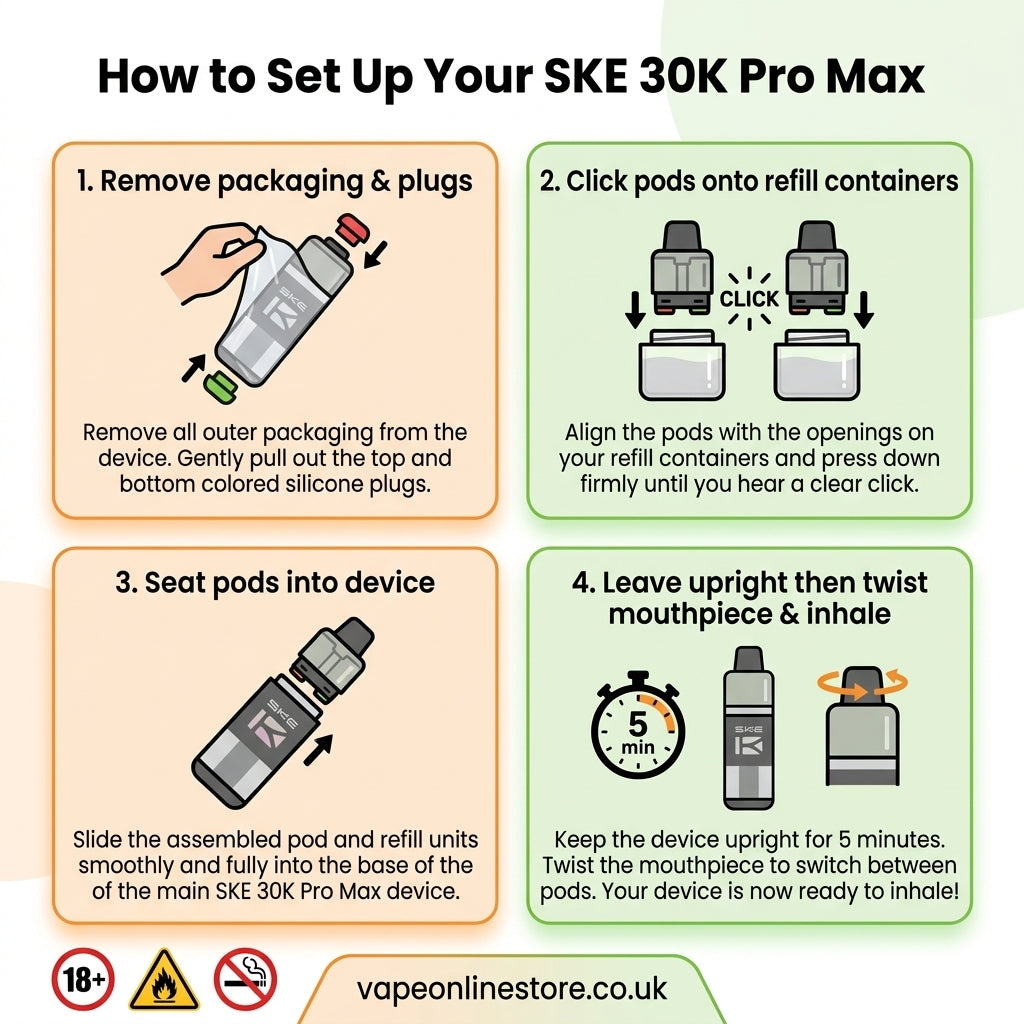 SKE 30k Pro Max 2 In 1 Flavour Vape Kit