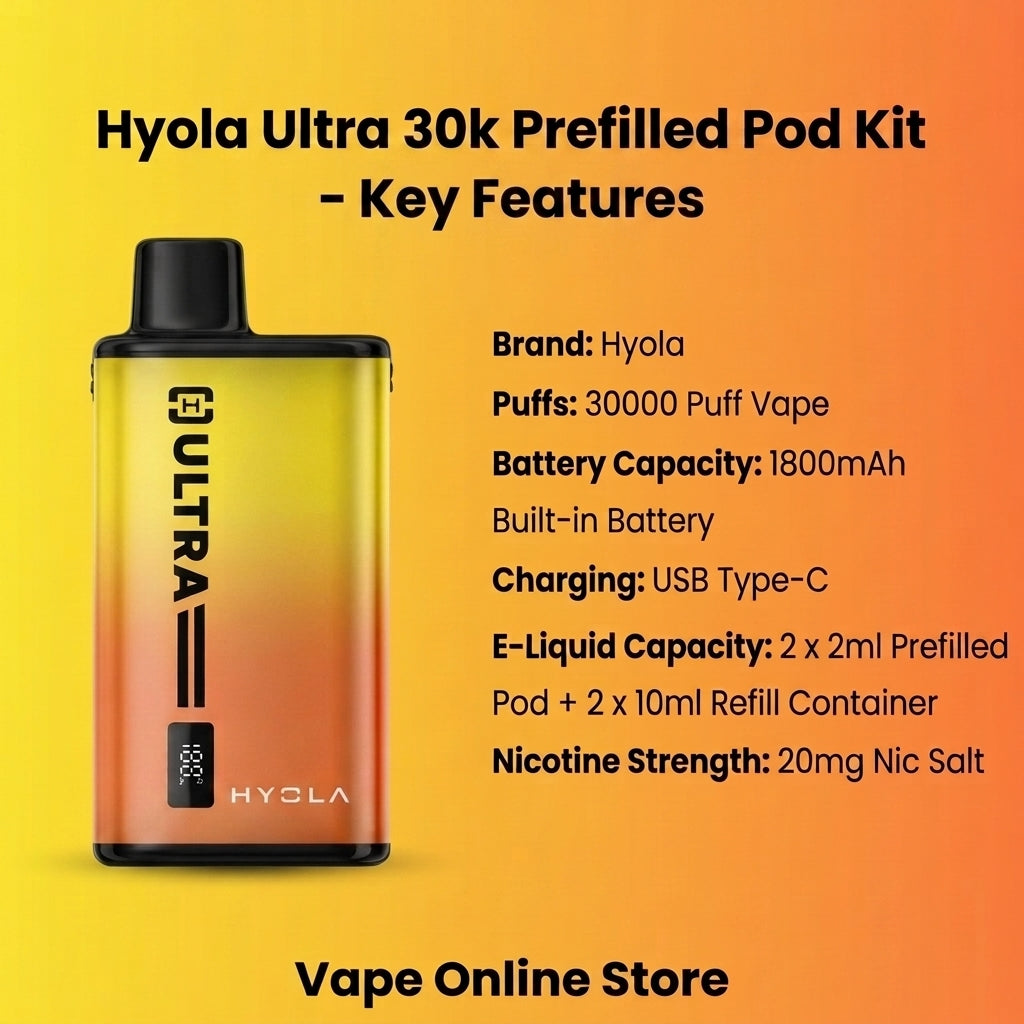 Hyola Ultra 30K Puffs Prefilled Pod Vape Kit