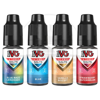 IVG Intense 10ml nic salts 50/50 nic salt e-liquid bottles in 10mg and 20mg, 31 flavours