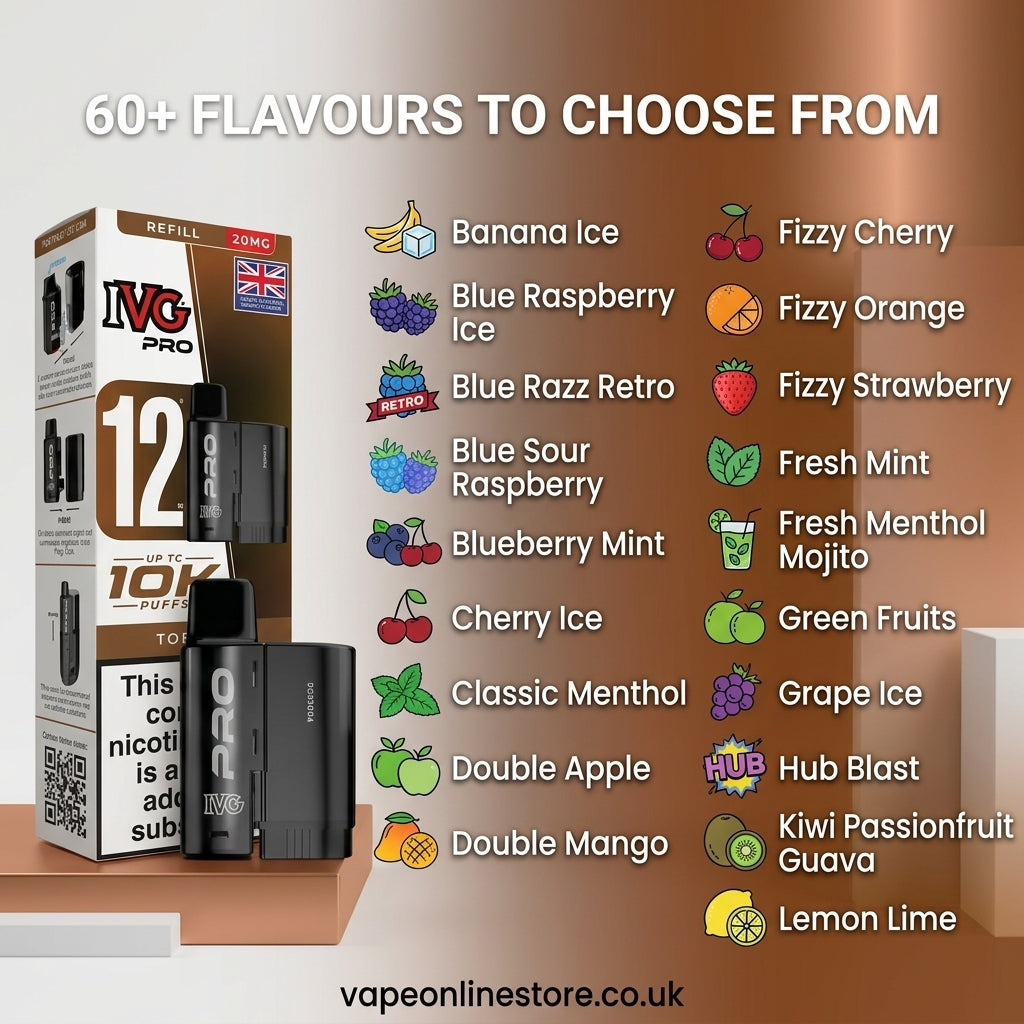 Buy IVG Pro 12 10k Refill Pods | All 38 Flavors in Stock