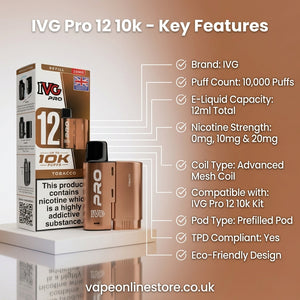 Buy IVG Pro 12 10k Refill Pods | All 38 Flavors in Stock