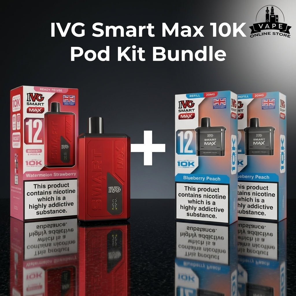 IVG Smart Max 10K Pod Kit + 2 Refill Pods | Bundle Vape Deal
