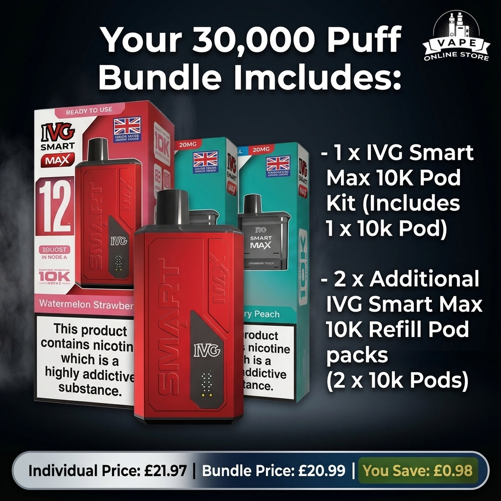IVG Smart Max 10K Pod Kit + 2 Refill Pods | Bundle Vape Deal