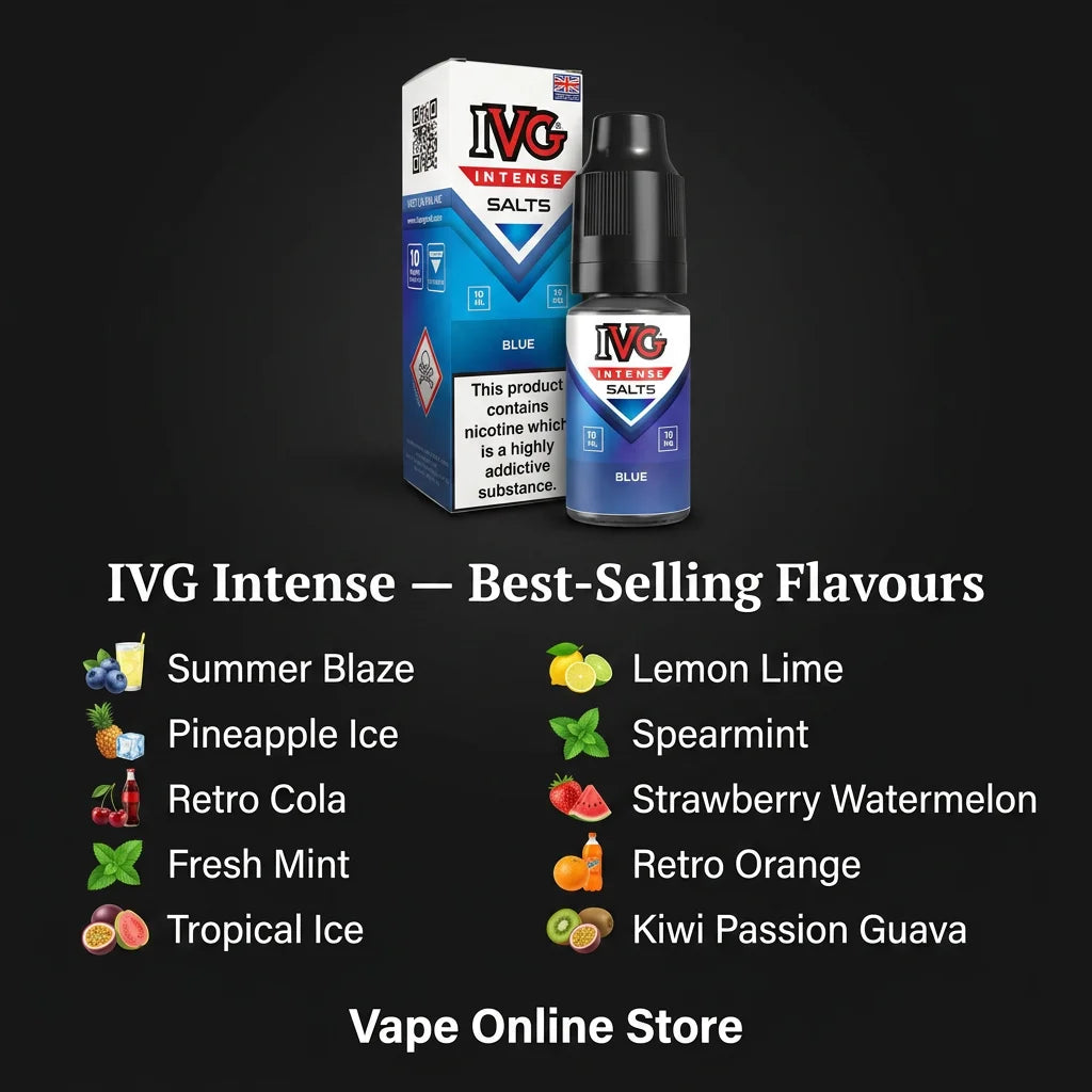 IVG Intense 10ml Nic Salts £1.19 | 32 Flavours UK