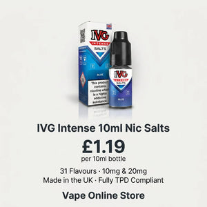 IVG Intense 10ml Nic Salts £1.19 | 32 Flavours UK