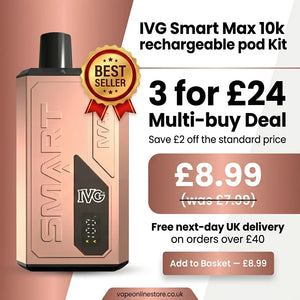 IVG Smart Max 10k rechargeable Vape Kit | Now 3 for £24