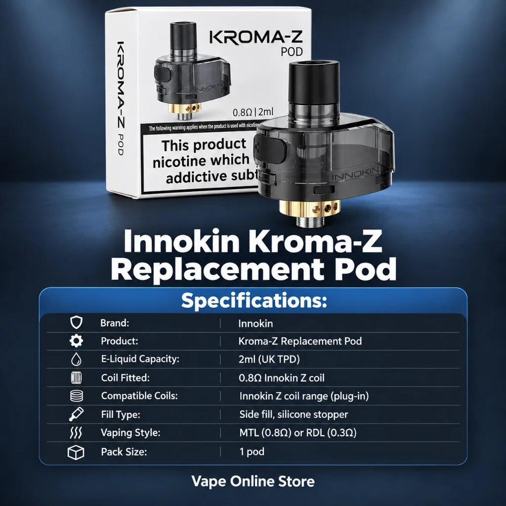 Innokin Kroma-Z Replacement Vape Pod Specifications