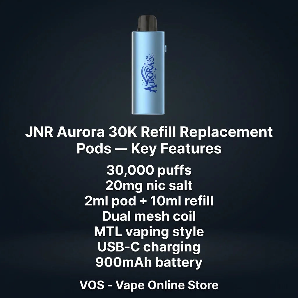 JNR Aurora 30K Refill Replacement Pods