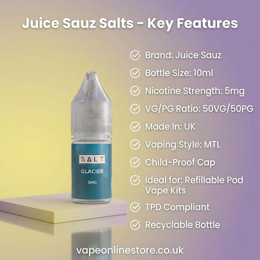 Juice Sauz Salt 5mg 10ml Nic Salts